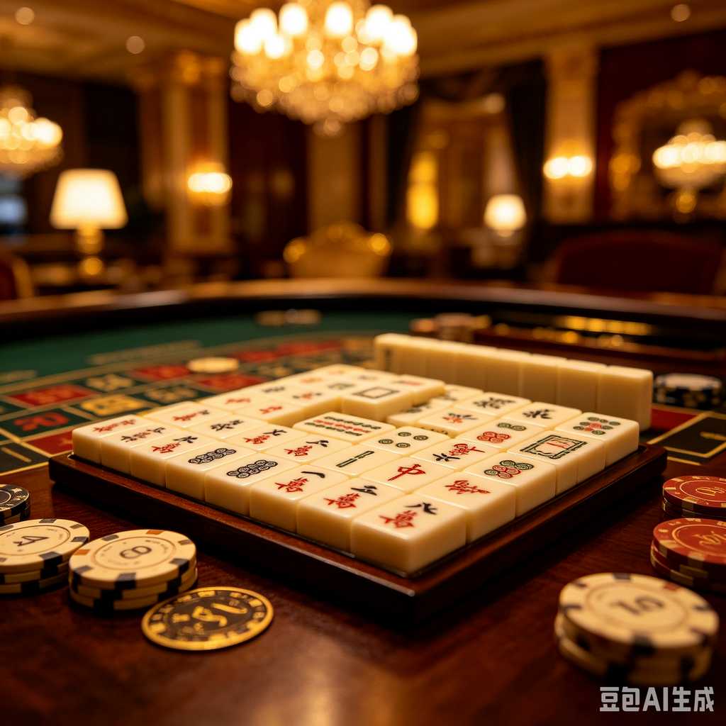 retro text mahjong tiles